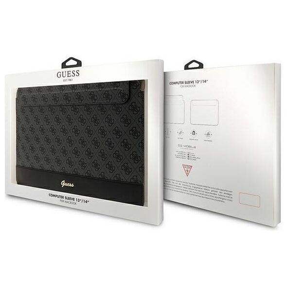 Case LAPTOP 14" Guess 4G Stripe Metal Logo (GUCS14PS4SGK) black 3666339110819