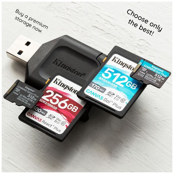 Kingston Memory Card with Adapter, 32GB - Kingston Canvas Select Plus (SDCS2/32GB) - Black 0740617298680 έως 12 άτοκες Δόσεις