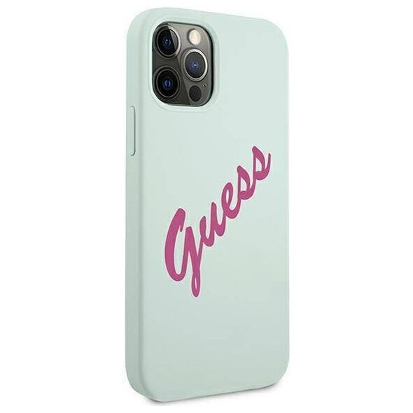 Original Case IPHONE 12 / 12 PRO Guess Hardcase Silicone Vintage (GUHCP12MLSVSBF) mint 3700740495223