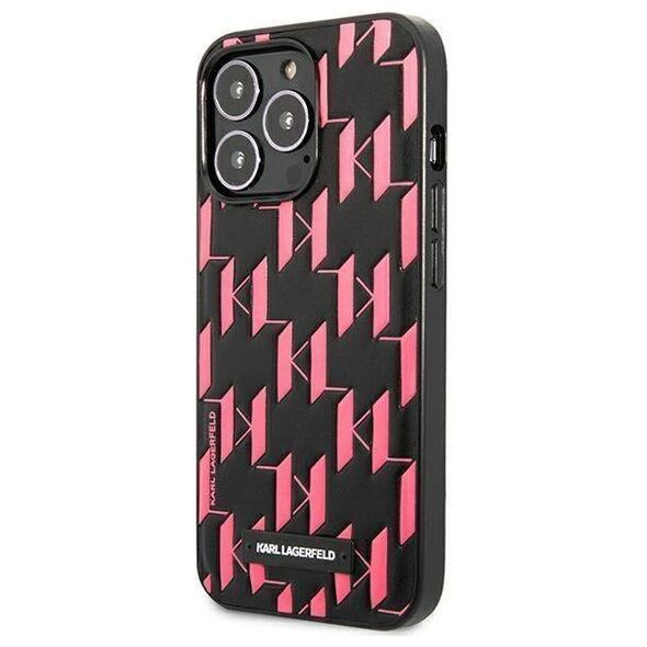 Original Case IPHONE 13 PRO Karl Lagerfeld Hardcase Monogram Plaque (KLHCP13LMNMP1P) pink 3666339049188