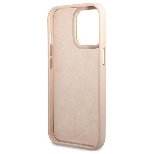 Original Case IPHONE 14 PRO Guess Hard Case 4G Vintage Gold Logo (GUHCP14LHG4SHP) pink 3666339065348
