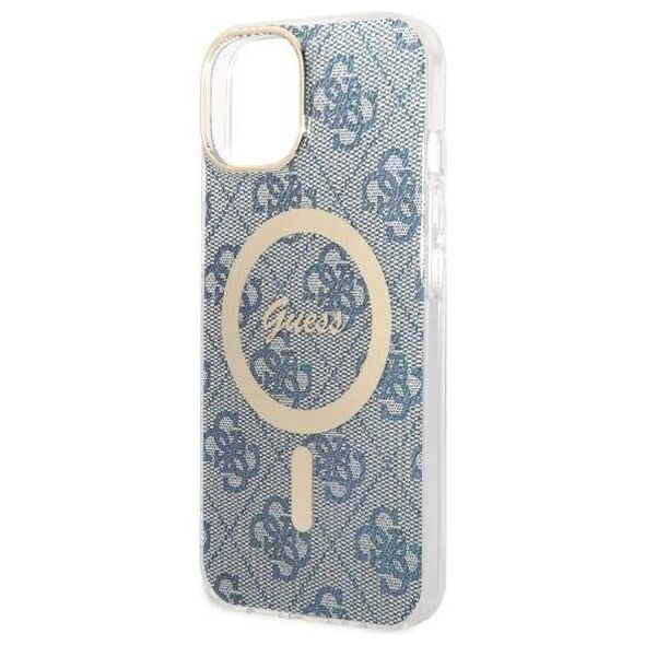 Original Case IPHONE 14 Guess Hardcase 4G Print MagSafe + Wireless Charger (GUBPP14XHJEACSA) blue 3666339102968