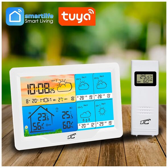 SMART weather station with color display White TUYA LTC 5902270786163