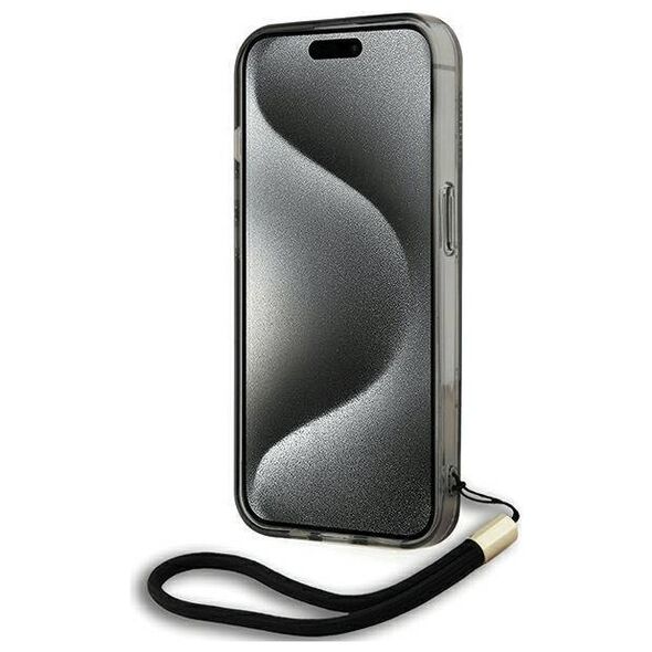 Original Case APPLE IPHONE 15 PRO Karl Lagerfeld Hardcase IML Mono KL Pattern & Cord (KLHCP15LHKDPNSK) black 3666339258269