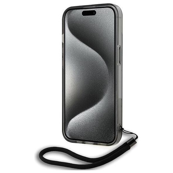 Original Case IPHONE 13 / 14 / 15 Karl Lagerfeld Hardcase IML Mono KL Pattern & Cord (KLHCP15SHKDPNSK) black 3666339258245