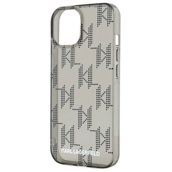 Original Case IPHONE 13 / 14 / 15 Karl Lagerfeld Hardcase IML Mono KL Pattern & Cord (KLHCP15SHKDPNSK) black 3666339258245