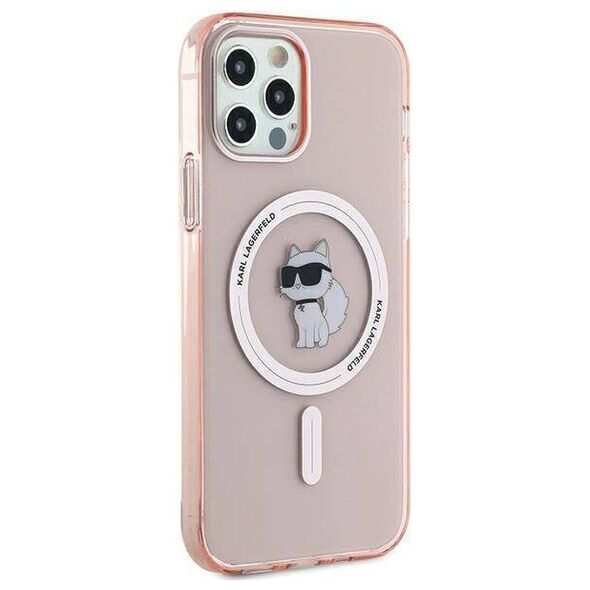 Original Case IPHONE 12 / 12 PRO Karl Lagerfeld Hardcase IML Choupette MagSafe (KLHMP12MHFCCNOP) pink 3666339283193