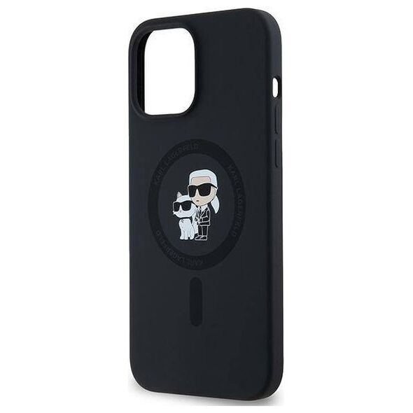 Original Case IPHONE 13 PRO Karl Lagerfeld Hardcase Silicone Karl & Choupette Magsafe (KLHMP13LSCMKCRHK) black 3666339253981
