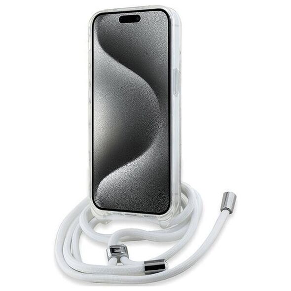 Original Case IPHONE 13 / 14 / 15 Karl Lagerfeld Hardcase IML Choupette Head & Cord MagSafe (KLHMP13MHCCHNT) transparent 3666339287054