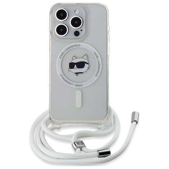 Original Case IPHONE 13 PRO MAX Karl Lagerfeld Hardcase IML Choupette Head & Cord MagSafe (KLHMP13XHCCHNT) transparent 3666339287078