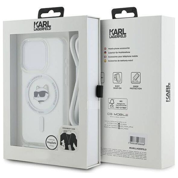 Original Case IPHONE 13 PRO MAX Karl Lagerfeld Hardcase IML Choupette Head & Cord MagSafe (KLHMP13XHCCHNT) transparent 3666339287078