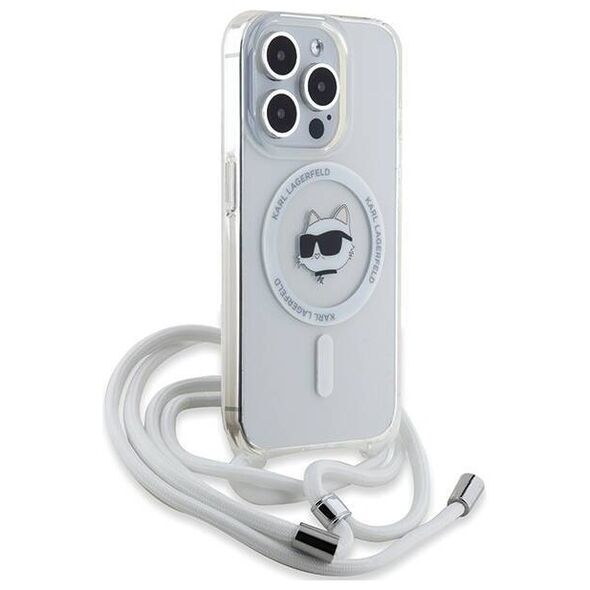 Original Case IPHONE 14 PRO Karl Lagerfeld Hardcase IML Choupette Head & Cord MagSafe (KLHMP14LHCCHNT) transparent 3666339287108