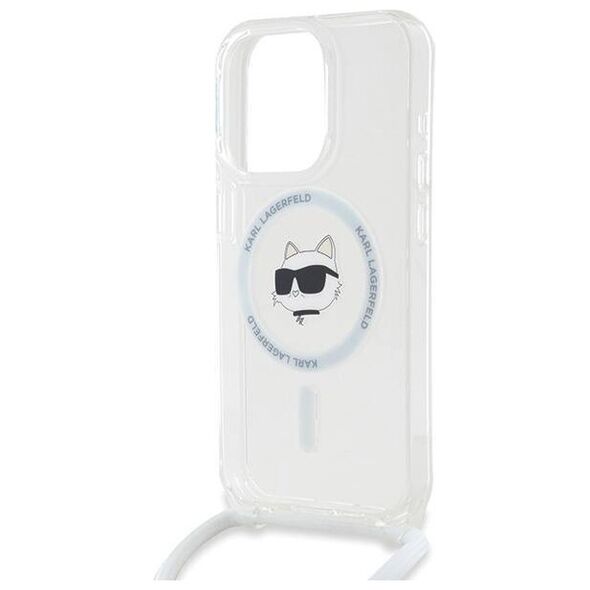 Original Case IPHONE 14 PRO Karl Lagerfeld Hardcase IML Choupette Head & Cord MagSafe (KLHMP14LHCCHNT) transparent 3666339287108