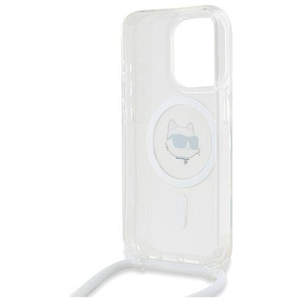 Original Case APPLE IPHONE 15 PRO Karl Lagerfeld Hardcase IML Choupette Head & Cord MagSafe (KLHMP15LHCCHNT) transparent 3666339287146
