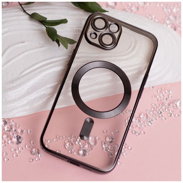 Color Chrome Mag - Apple iPhone 14 Pro (6.1) kameravédős, MagSafe tok fekete 5900495070593