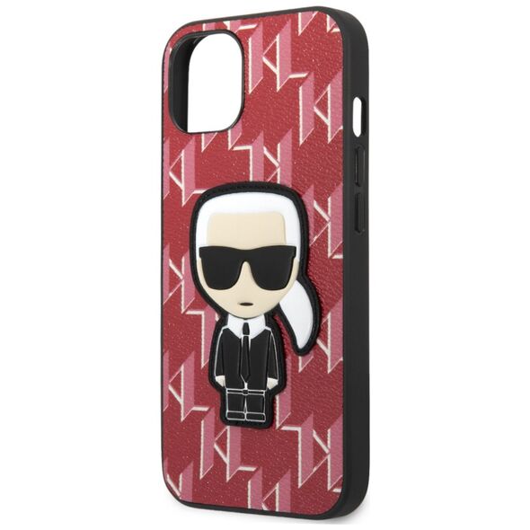 Karl Lagerfeld Monogram Ikonik Apple iPhone 13 Pro (6.1) hátlapvédő tok piros (KLHCP13LPMNIKPI) 3666339049423