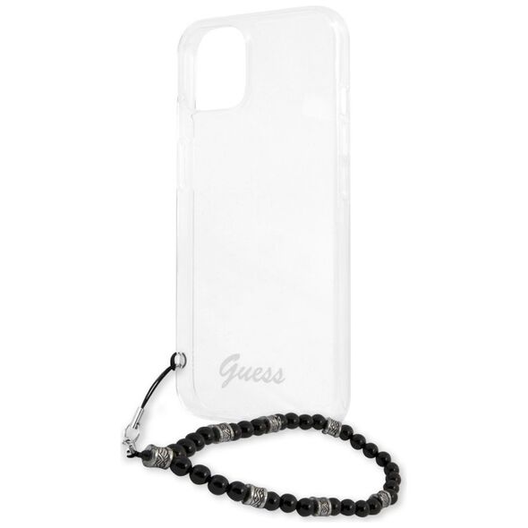 Guess Apple iPhone 13 Mini (5.4) PC Script and Black Pearls hátlapvédő tok átlátszó (GUHCP13SKPSBK) 3666339025199
