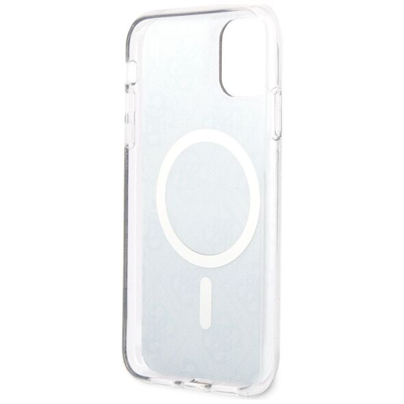 Guess 4G IML MagSafe Apple iPhone 11 (6.1) 2019 hátlapvédő tok fekete (GUHMN61H4STK) 3666339126797
