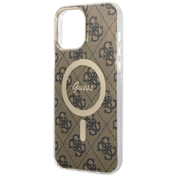 Guess Apple iPhone 13 Pro Max (6.7) 4G IML MagSafe hátlapvédő tok barna (GUHMP13XH4STW) 3666339126872