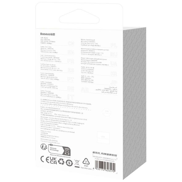 Baseus cable CoolPlay USB-C - Lightning 1m 20W white 6932172626570