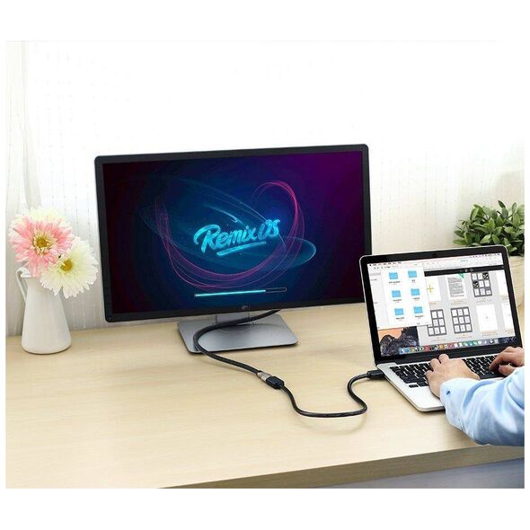 HDMI male to HDMI female cable UGREEN HD107, FullHD, 3D, 0.5m (black) 6957303811403