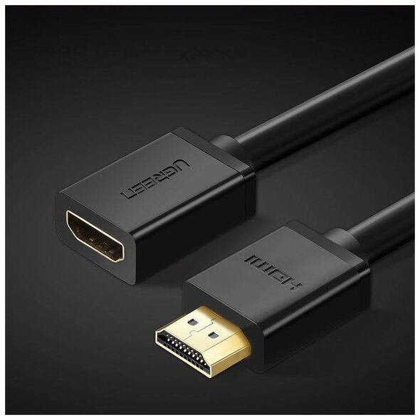 HDMI male to HDMI female cable UGREEN HD107, FullHD, 3D, 0.5m (black) 6957303811403