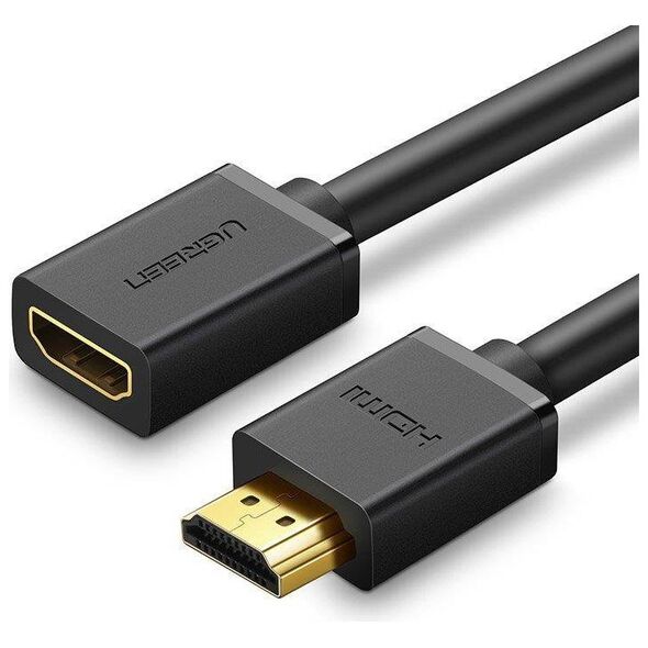 HDMI male to HDMI female cable UGREEN HD107, FullHD, 3D, 2m (black) 6957303811427