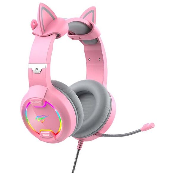 Havit GAMENOTE H2233d Gaming headphones RGB (pink) 6939119024024