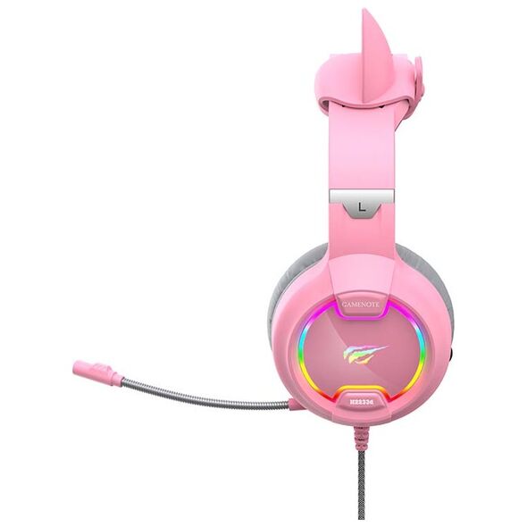 Havit GAMENOTE H2233d Gaming headphones RGB (pink) 6939119024024