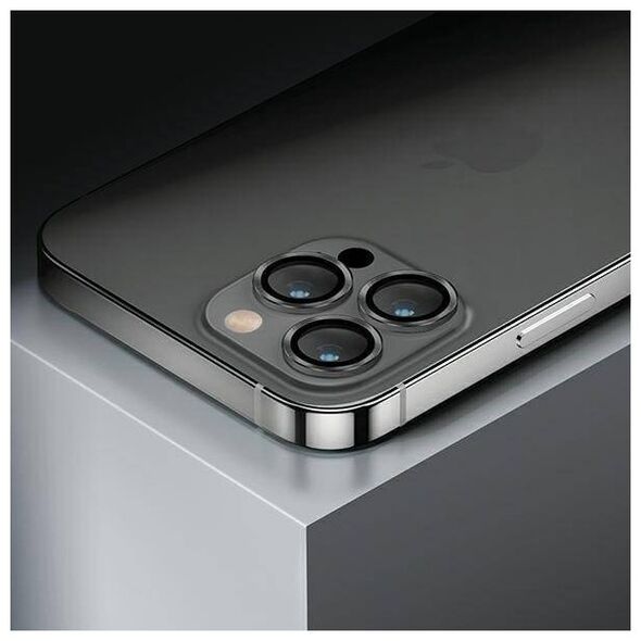 Tempered Glass for Camera IPHONE 14 PRO / 14 PRO MAX UNIQ Optix Aluminium Camera Lens Protector z Aplikatorem srebrny 8886463682463