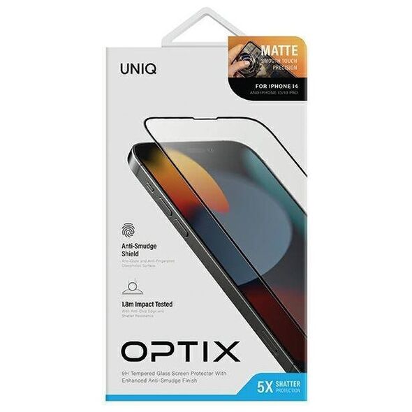 Tempered Glass 5D IPHONE 14 UNIQ Optix Matte with Applicator 8886463682128