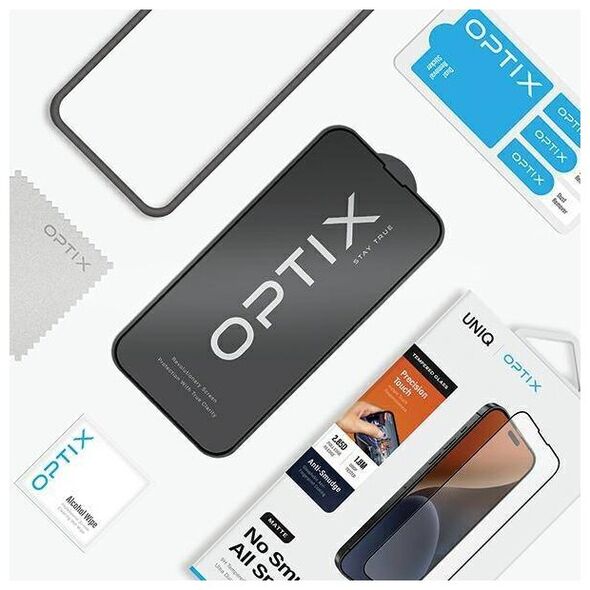 Tempered Glass 5D APPLE IPHONE 15 PRO MAX UNIQ Optix Matte with Applicator 8886463686034