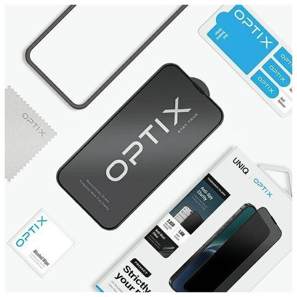 Tempered Glass 5D APPLE IPHONE 15 PRO UNIQ Optix Privacy with Applicator 8886463685983