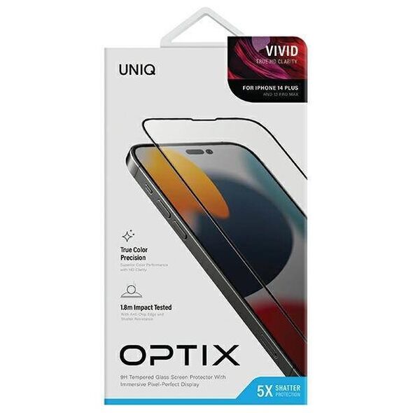 Tempered Glass 5D IPHONE 14 PLUS UNIQ Optix Vivid with Applicator 8886463682166
