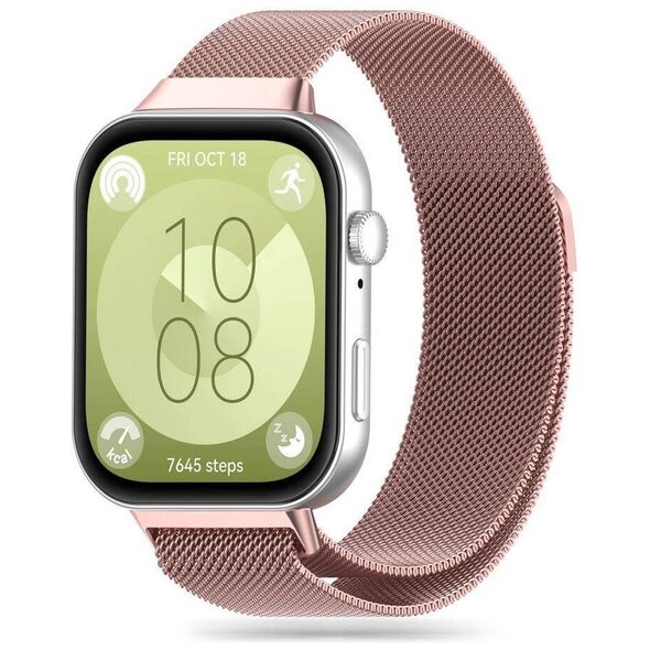 Strap for HUAWEI WATCH FIT 3 Tech-Protect Milaneseband gold & pink 5906302310487