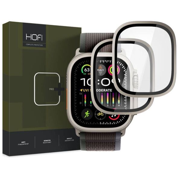 Tempered Glass APPLE WATCH ULTRA 1 / 2 (49MM) Hofi Glass Ring 2-Pack (Titanium) 5906302309993