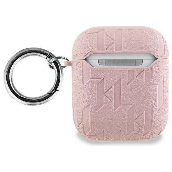 Original Case APPLE AIRPODS Karl Lagerfeld Cover Monogram Karl Head pink 3666339283759