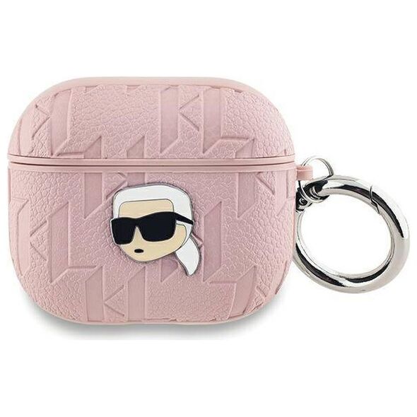 Original Case APPLE AIRPODS 3 Karl Lagerfeld Cover Monogram Karl Head pink 3666339283773