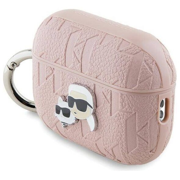 Original Case APPLE AIRPODS PRO 2 Karl Lagerfeld Cover Monogram Karl & Choupette Head pink 3666339283704
