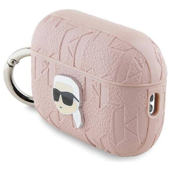 Original Case APPLE AIRPODS PRO 2 Karl Lagerfeld Cover Monogram Karl Head pink 3666339283780
