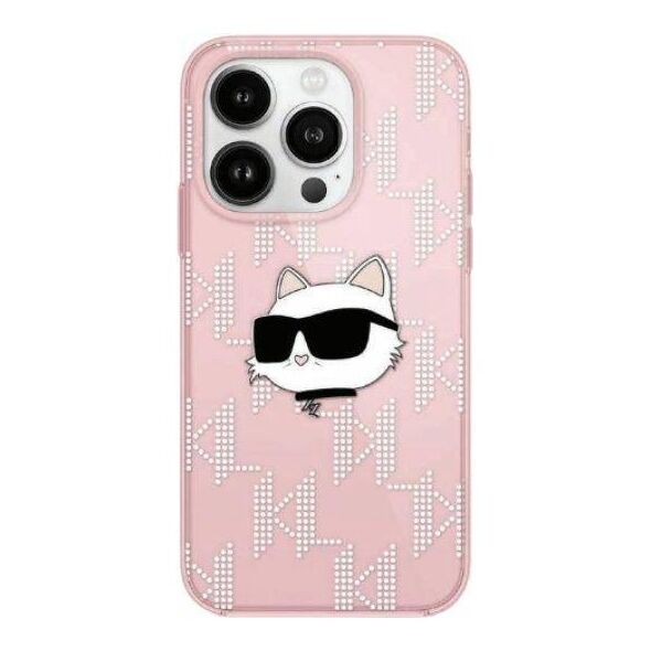 Original Case IPHONE 14 PRO Karl Lagerfeld Hardcase IML Choupette Head & Monogram (KLHCP14LHKLPCHP) pink 3666339286125