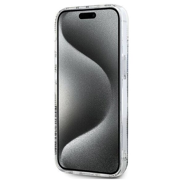 Original Case IPHONE 13 / 14 / 15 Karl Lagerfeld Hardcase IML Choupette Head & Monogram (KLHCP15SHKLPCHT) transparent 3666339286286