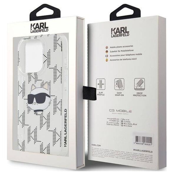 Original Case APPLE IPHONE 15 PRO MAX Karl Lagerfeld Hardcase IML Choupette MagSafe (KLHCP15XHKLPCHT) transparent 3666339286316