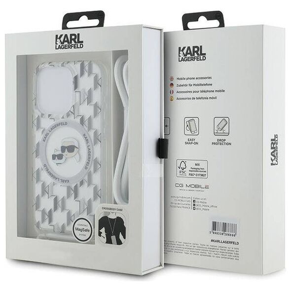 Original Case APPLE IPHONE 15 PRO Karl Lagerfeld Hardcase Silicone Choupette Head MagSafe (KLHMP15LHCKCKLCT) transparent 3666339286866