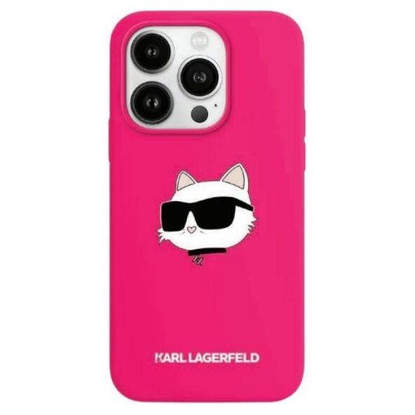 Original Case IPHONE 15 PLUS / 14 PLUS Karl Lagerfeld Hardcase IML Crossbody Monogram Karl & Choupette Head MagSafe (KLHMP15MSCHPPLF) pink 3666339257415
