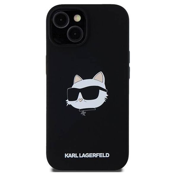 Original Case IPHONE 15 PLUS / 14 PLUS Karl Lagerfeld Hardcase Crossbody IML Karl Head MagSafe (KLHMP15MSCHPPLK) black 3666339257279
