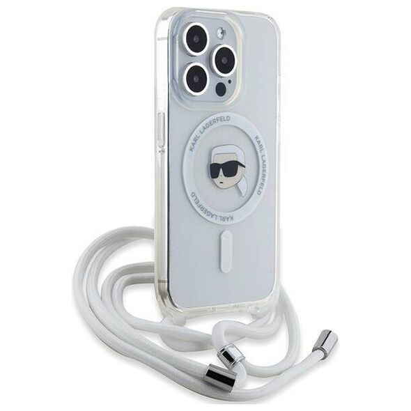 Original Case APPLE IPHONE 15 PRO MAX Karl Lagerfeld Hardcase Silicone Choupette Head MagSafe (KLHMP15XHCKHNT) transparent 3666339287016