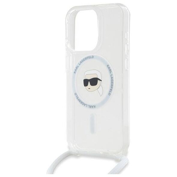 Original Case APPLE IPHONE 15 PRO MAX Karl Lagerfeld Hardcase Silicone Choupette Head MagSafe (KLHMP15XHCKHNT) transparent 3666339287016