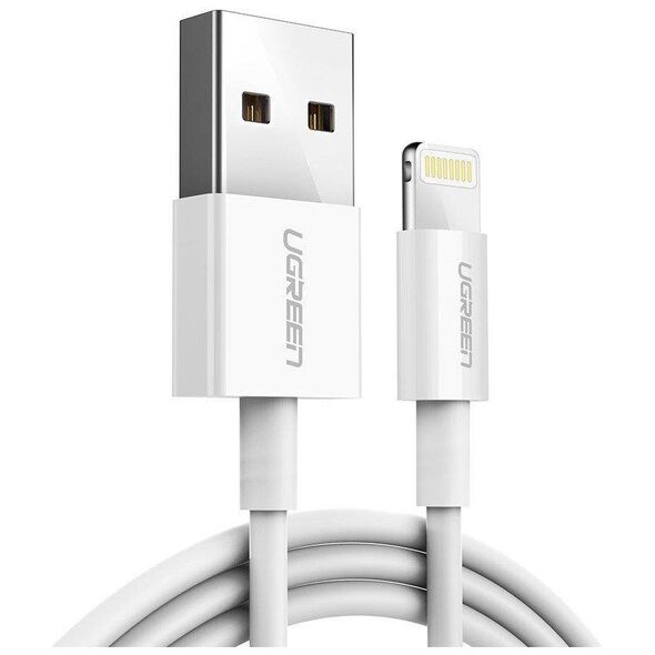 UGREEN Nickel plated Lightning Cable MFi 1m (white) 6957303827282
