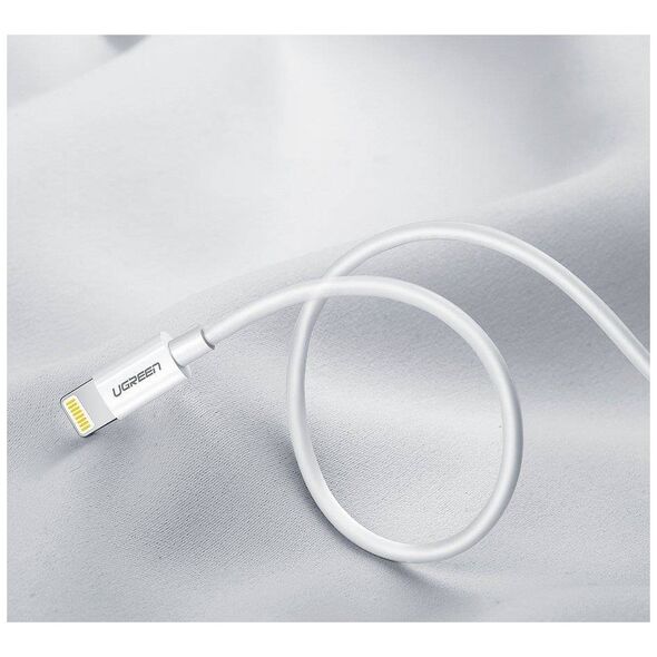 UGREEN Nickel plated Lightning Cable MFi 1m (white) 6957303827282